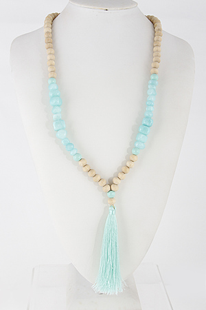 Long Bead Necklace With Tassel Attachment 6EBF2